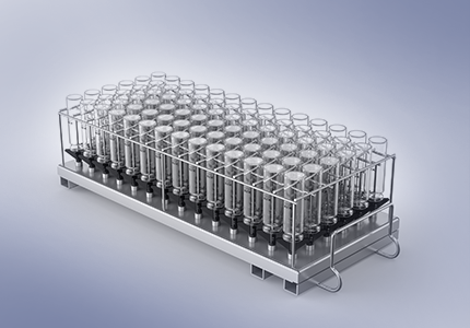 20ml頂空瓶注射式清洗籃架-84位十字托